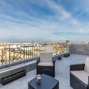 Terrace View-stylish Two Bedrooms Fully Ac-wifi Penthouse , Msida Malta